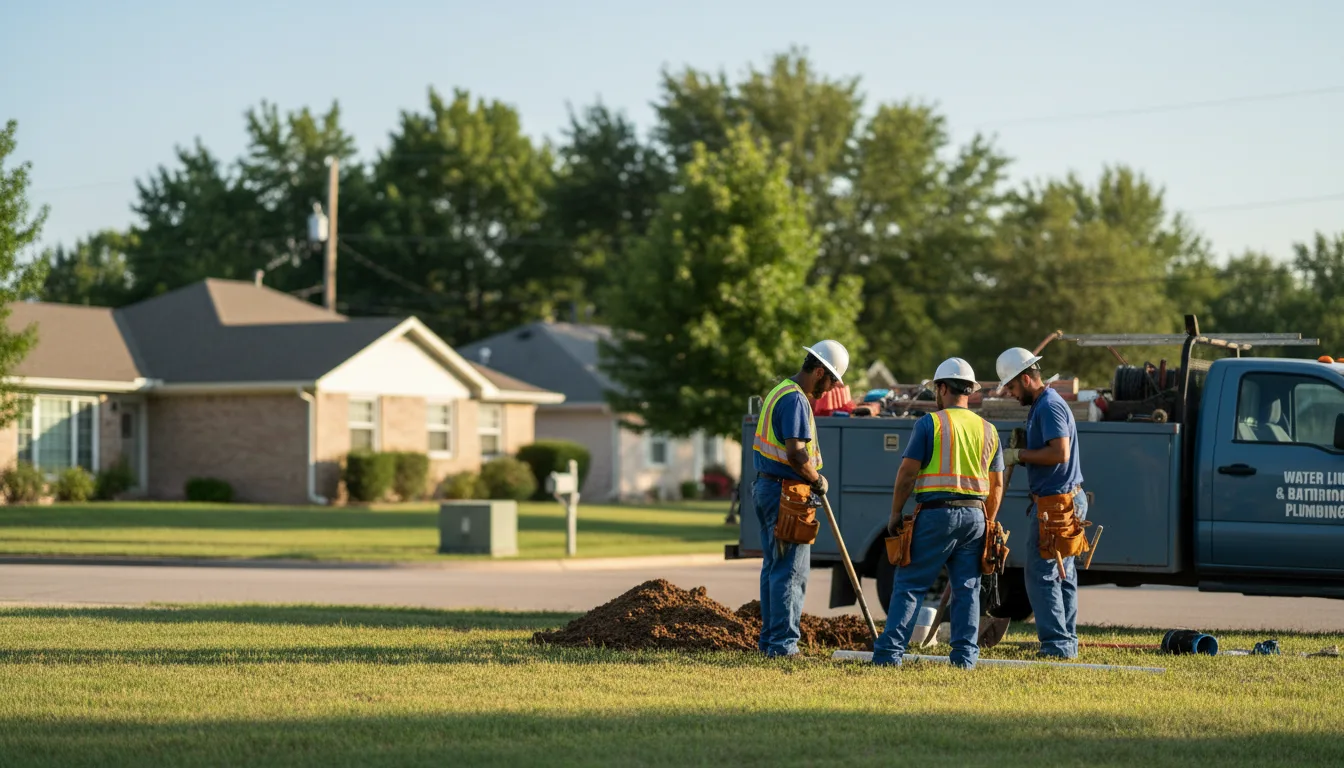 Residential water line and bathroom plumbing service in Lake Milton, OH